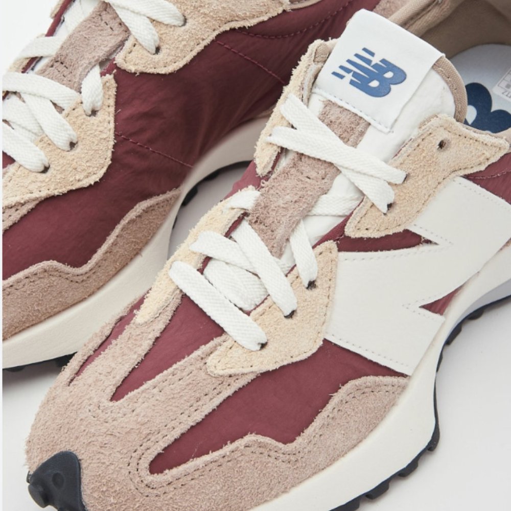 New Balance 327 Women 12/M10.5 Unisex Casual Sneakers Shoes Driftwood Burgundy - Picture 11 of 13